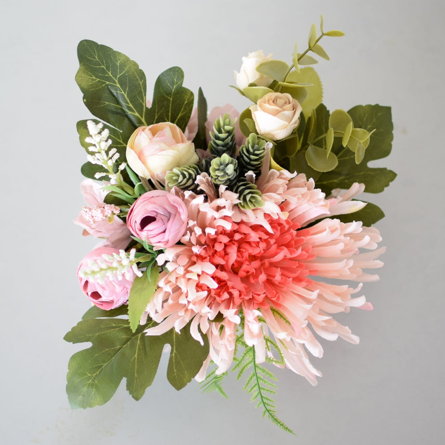 K - November Birth Month Box Bouquet - Pink Chrysanthemum and Peonies